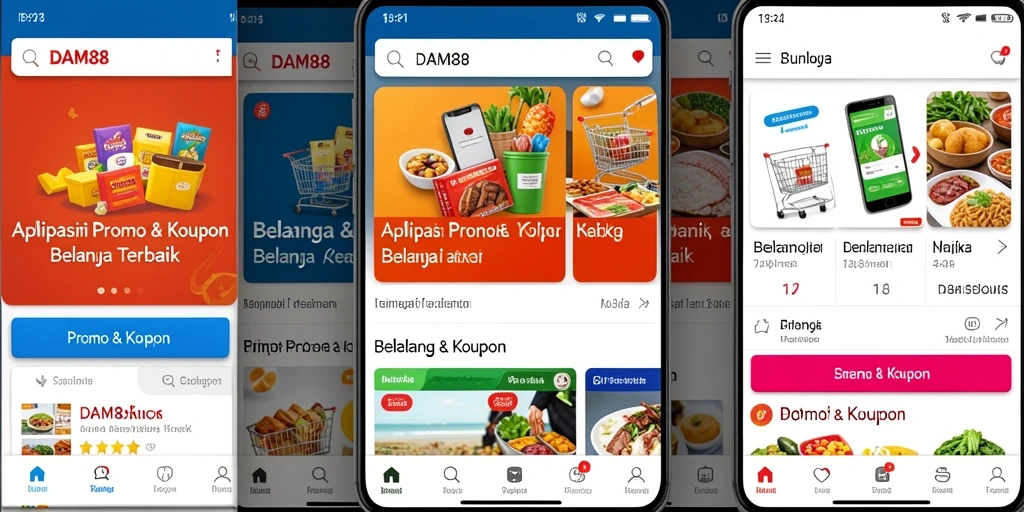 Antarmuka utama DAM88 yang menampilkan berbagai kupon menarik.