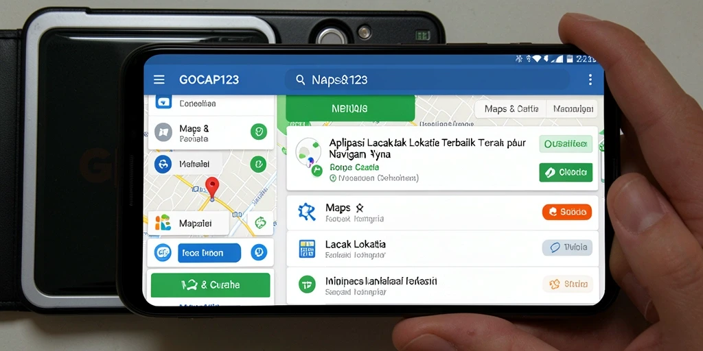 Tampilan antarmuka GOCAP123 yang intuitif untuk lacak lokasi.