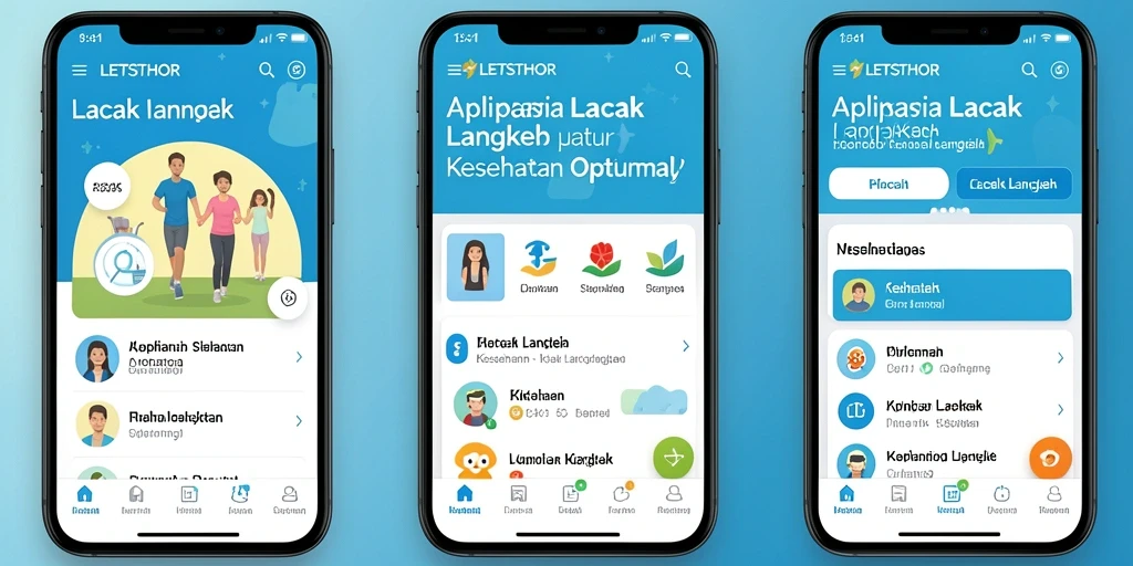 Antarmuka LETSTHOR yang intuitif dan fungsional untuk lacak langkah.