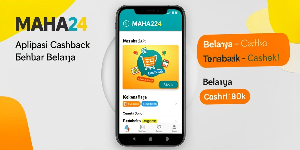 Tampilan antarmuka MAHA24 yang menonjolkan fitur Cashback.