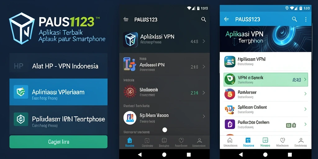 Antarmuka PAUS123 yang mudah digunakan untuk akses VPN.
