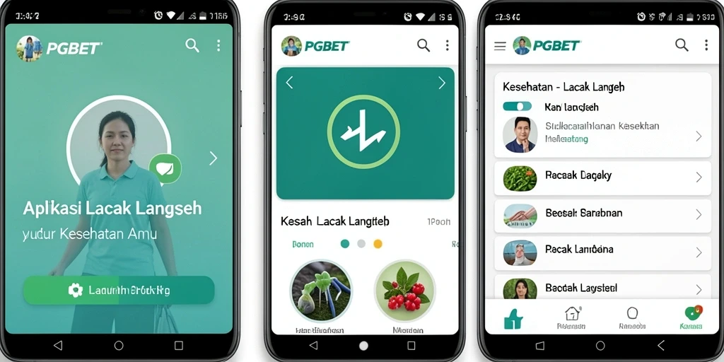 Antarmuka aplikasi PGBET yang menunjukkan pelacakan langkah.