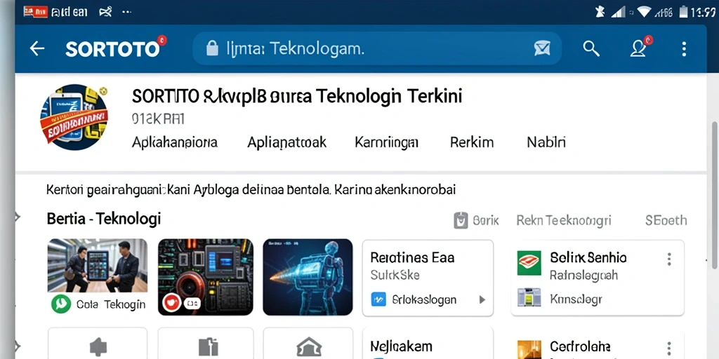 Tampilan antarmuka SORTOTO yang modern dan informatif.