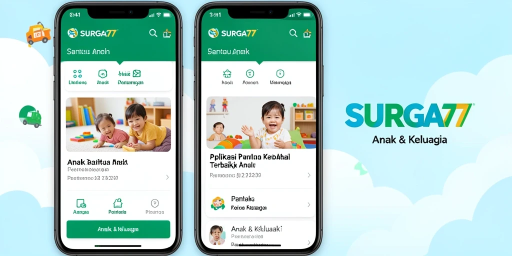 Antarmuka SURGA77 menampilkan fitur pemantauan lokasi anak dengan mudah.