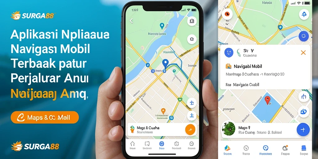 Screenshot antarmuka SURGA88 yang menampilkan fitur Navigasi Mobil.