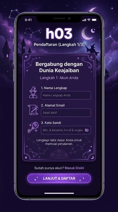 Panduan Registrasi Akun Baru h03 untuk Android